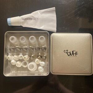 Duff Goldman Cake Frosting Decorating Tips Kit in Metal Storage Box Assortment